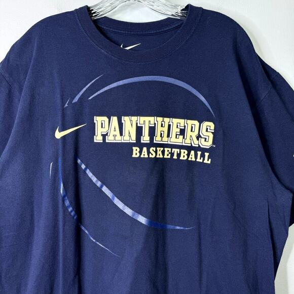 Nike Pitt Panthers Basketball Loose Fit Blue Gold Short Sleeve T-Shirt Mens Sz L - Picture 9 of 9